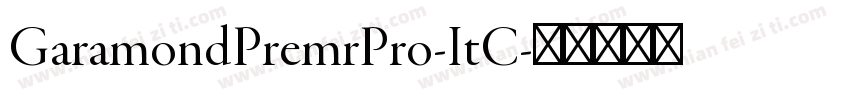 GaramondPremrPro-ItC字体转换