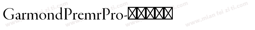 GarmondPremrPro字体转换