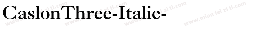 CaslonThree-Italic字体转换