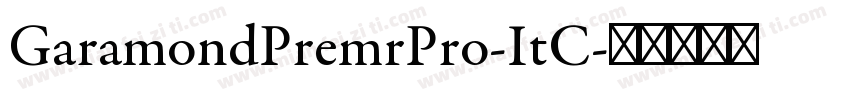 GaramondPremrPro-ItC字体转换