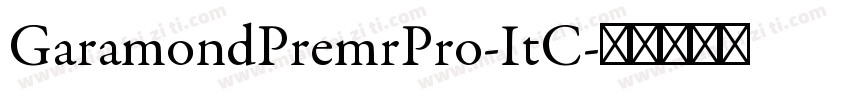 GaramondPremrPro-ItC字体转换