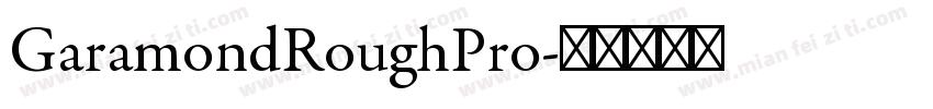 GaramondRoughPro字体转换