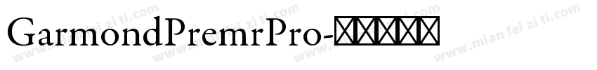 GarmondPremrPro字体转换