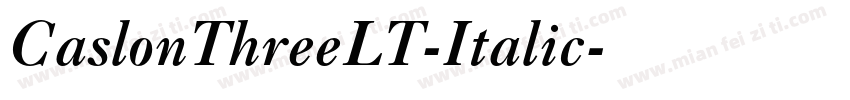 CaslonThreeLT-Italic字体转换