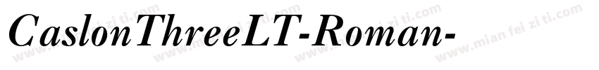 CaslonThreeLT-Roman字体转换