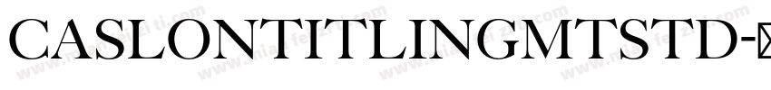 CaslonTitlingMTStd字体转换