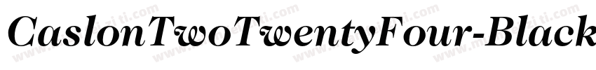CaslonTwoTwentyFour-Black字体转换