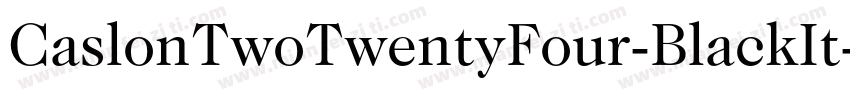 CaslonTwoTwentyFour-BlackIt字体转换