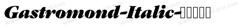 Gastromond-Italic字体转换