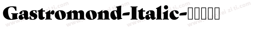 Gastromond-Italic字体转换