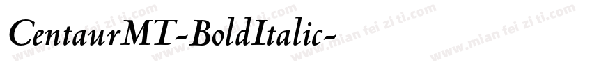 CentaurMT-BoldItalic字体转换
