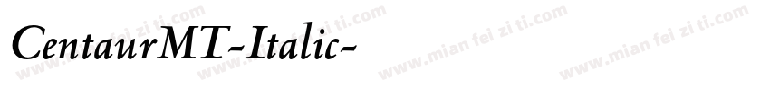 CentaurMT-Italic字体转换