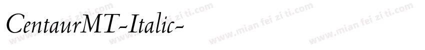 CentaurMT-Italic字体转换