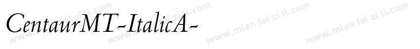 CentaurMT-ItalicA字体转换