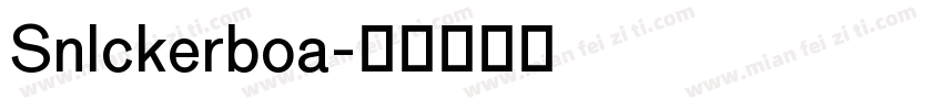 SnIckerboa字体转换