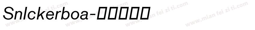 SnIckerboa字体转换