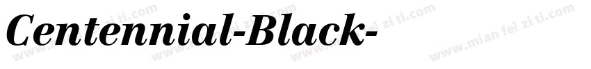 Centennial-Black字体转换