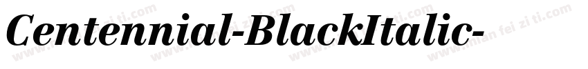 Centennial-BlackItalic字体转换
