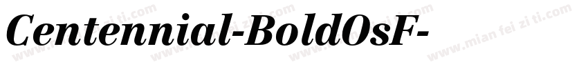 Centennial-BoldOsF字体转换