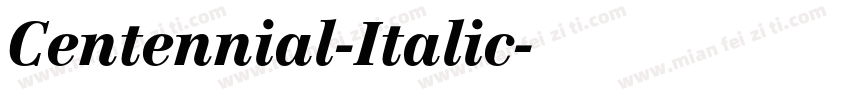 Centennial-Italic字体转换
