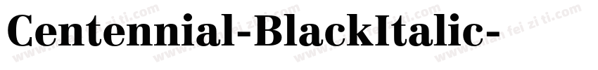 Centennial-BlackItalic字体转换