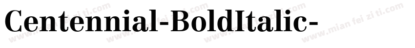 Centennial-BoldItalic字体转换