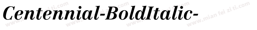 Centennial-BoldItalic字体转换