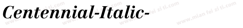Centennial-Italic字体转换