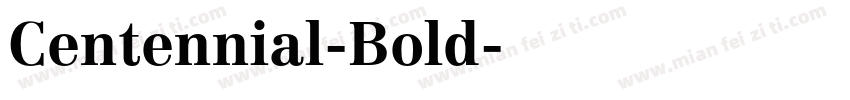 Centennial-Bold字体转换