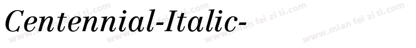 Centennial-Italic字体转换