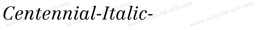 Centennial-Italic字体转换