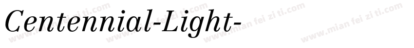 Centennial-Light字体转换