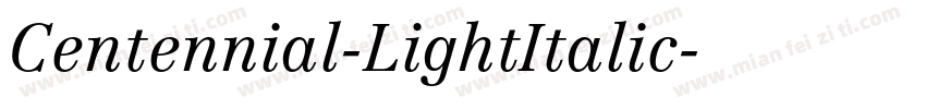 Centennial-LightItalic字体转换
