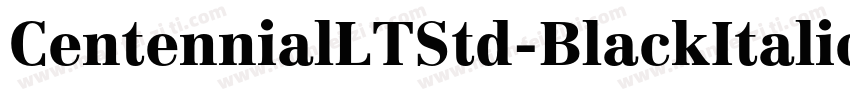 CentennialLTStd-BlackItalic字体转换