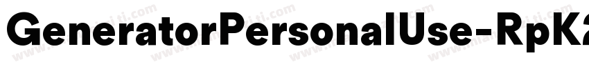 GeneratorPersonalUse-RpK2W字体转换