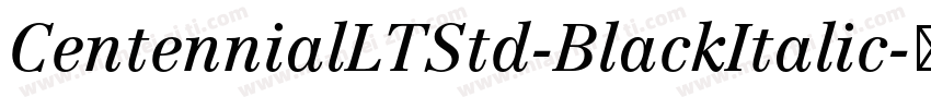 CentennialLTStd-BlackItalic字体转换
