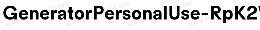 GeneratorPersonalUse-RpK2W字体转换