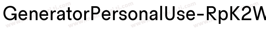 GeneratorPersonalUse-RpK2W字体转换
