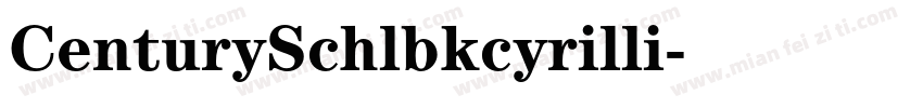 CenturySchlbkcyrilli字体转换