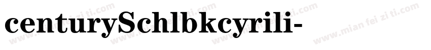centurySchlbkcyrili字体转换