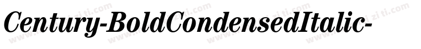 Century-BoldCondensedItalic字体转换