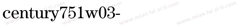 century751w03字体转换