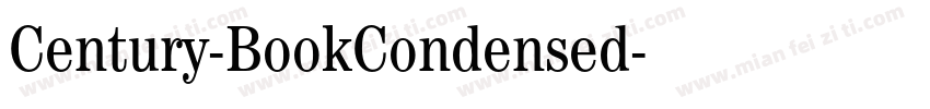 Century-BookCondensed字体转换