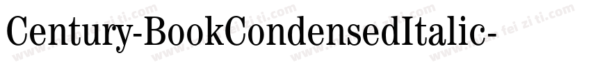 Century-BookCondensedItalic字体转换