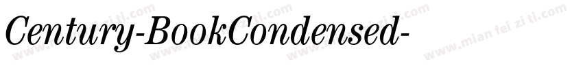 Century-BookCondensed字体转换