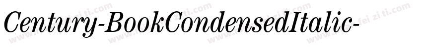 Century-BookCondensedItalic字体转换