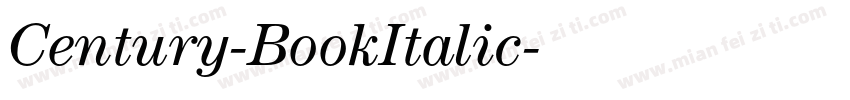 Century-BookItalic字体转换