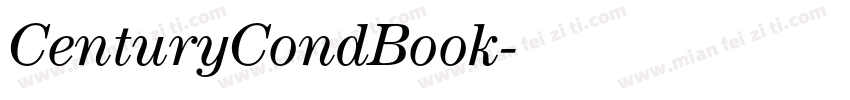 CenturyCondBook字体转换