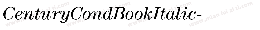CenturyCondBookItalic字体转换