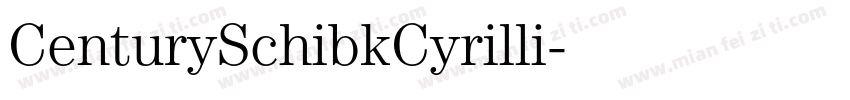 CenturySchibkCyrilli字体转换